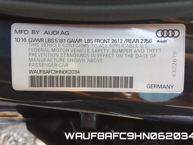 WAUF8AFC9HN062034 фото 2