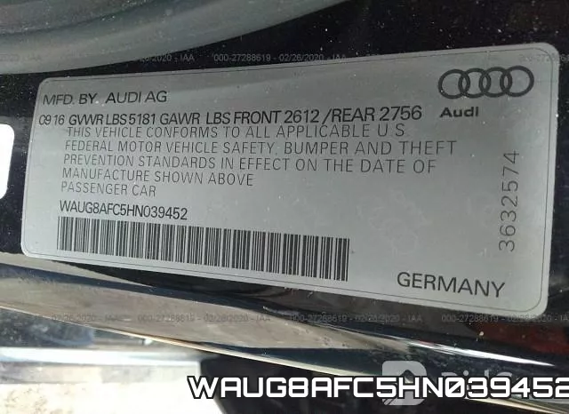 WAUG8AFC5HN039452 фото 10