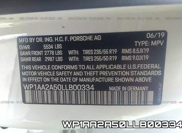 WP1AA2A50LLB00334 фото 10