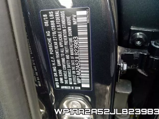 WP1AA2A52JLB23983 фото 2