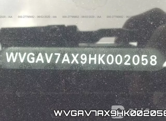 WVGAV7AX9HK002058 фото 10