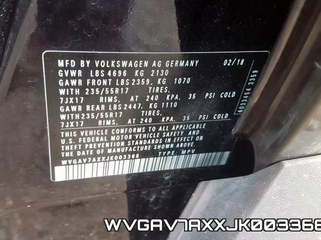 WVGAV7AXXJK003368 фото 2