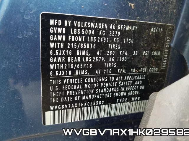 WVGBV7AX1HK029582 фото 2