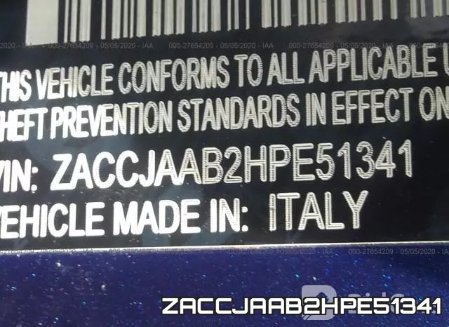 ZACCJAAB2HPE51341 фото 10