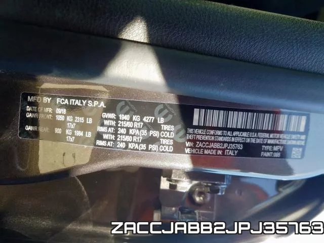 ZACCJABB2JPJ35763 фото 2