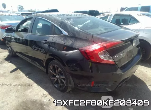 19XFC2F80KE203409 фото 4