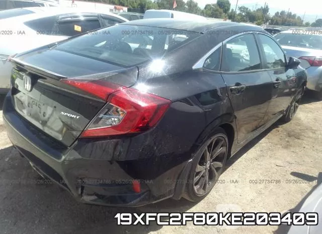 19XFC2F80KE203409 фото 5