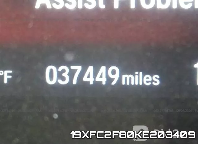 19XFC2F80KE203409 фото 8