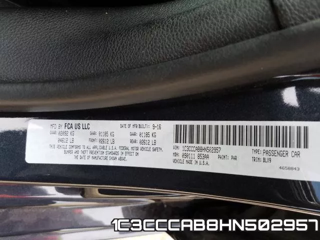 1C3CCCAB8HN502957 фото 2