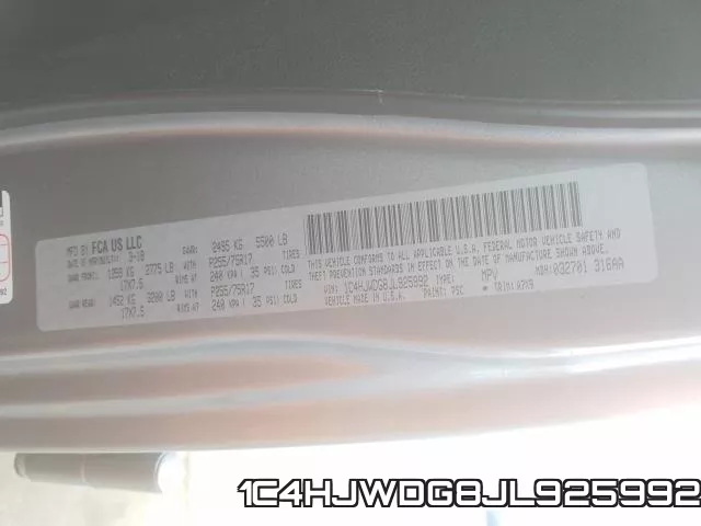 1C4HJWDG8JL925992 фото 2