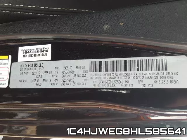 1C4HJWEG8HL585641 фото 2