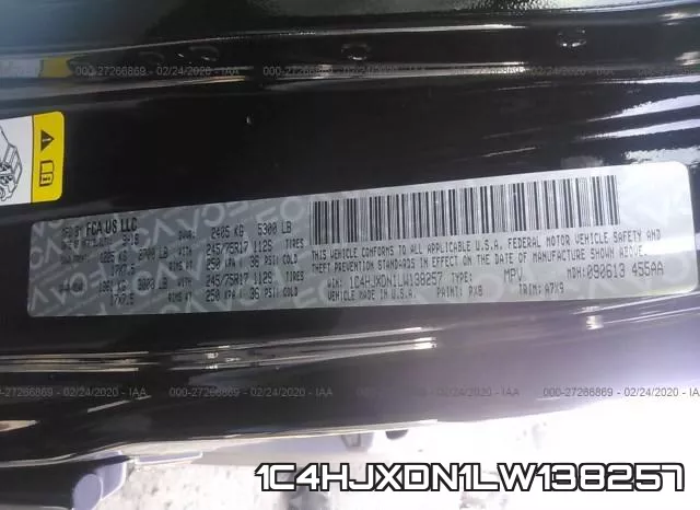 1C4HJXDN1LW138257 фото 10