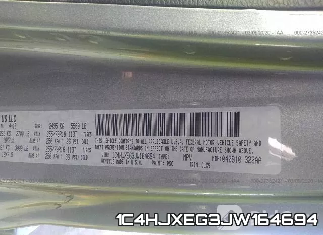 1C4HJXEG3JW164694 фото 10