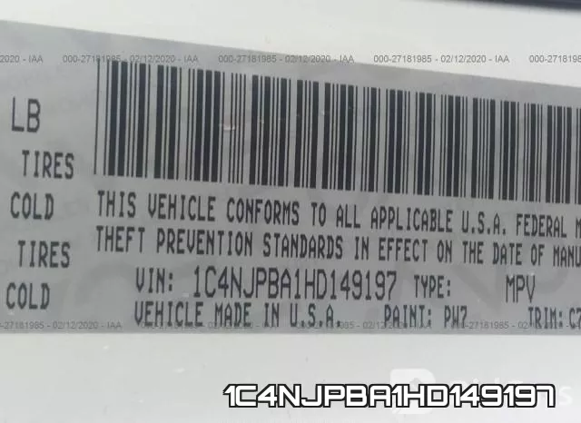 1C4NJPBA1HD149197 фото 10