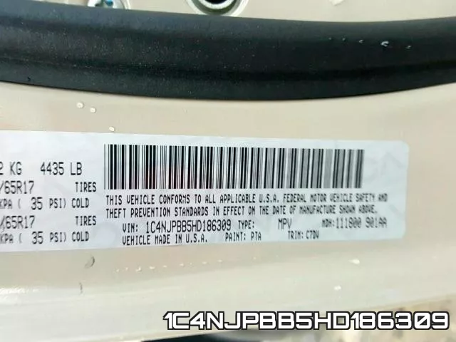1C4NJPBB5HD186309 фото 2