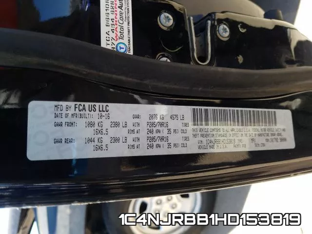 1C4NJRBB1HD153819 фото 2