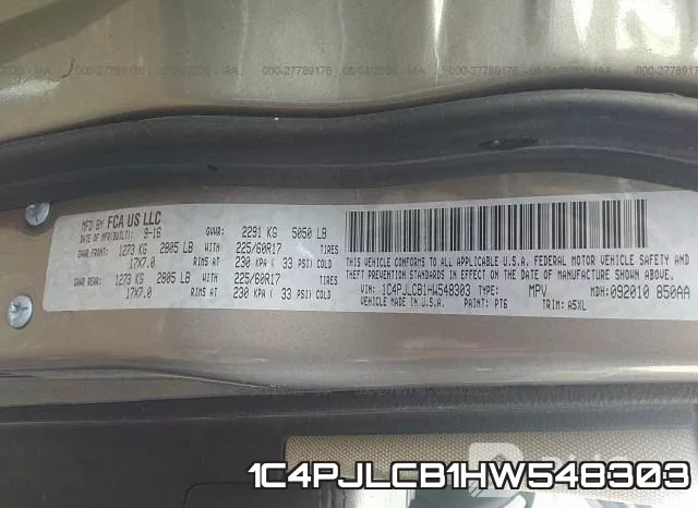 1C4PJLCB1HW548303 фото 10