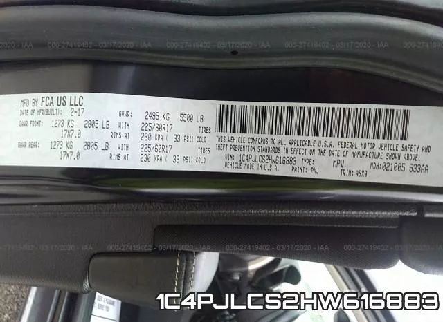 1C4PJLCS2HW616883 фото 10
