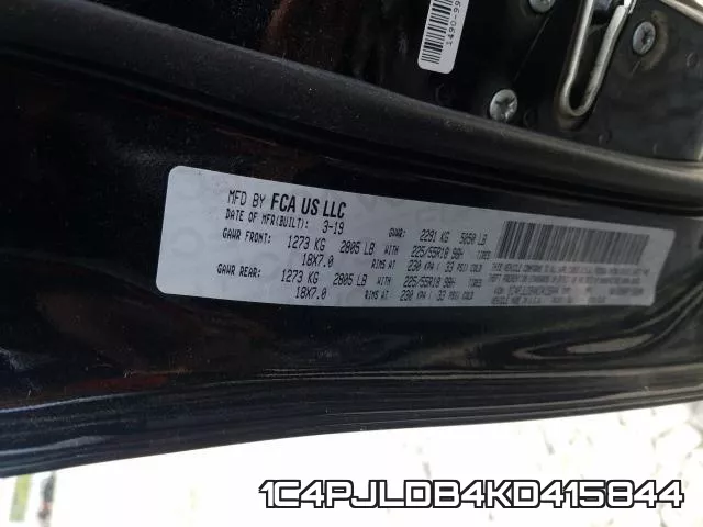 1C4PJLDB4KD415844 фото 2