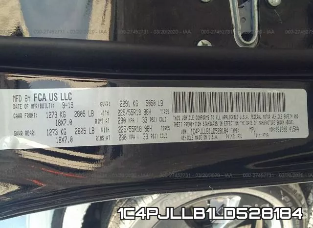 1C4PJLLB1LD528184 фото 10