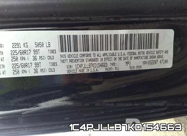 1C4PJLLB7KD154663 фото 10