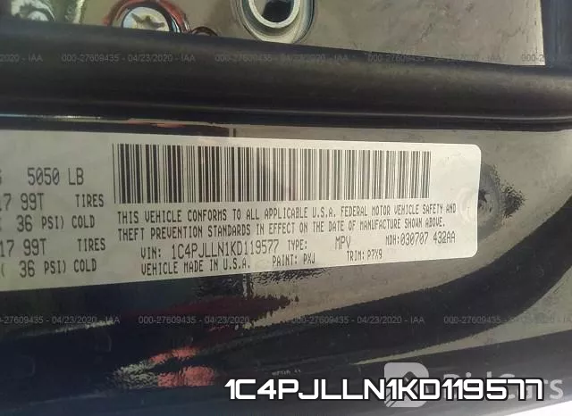 1C4PJLLN1KD119577 фото 10