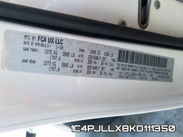 1C4PJLLX8KD111350 фото 2