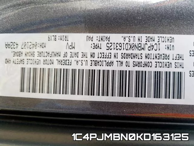 1C4PJMBN0KD163125 фото 2