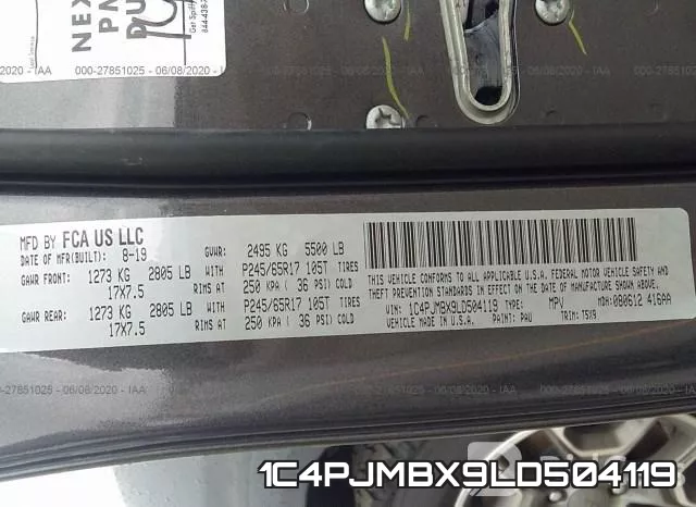 1C4PJMBX9LD504119 фото 10