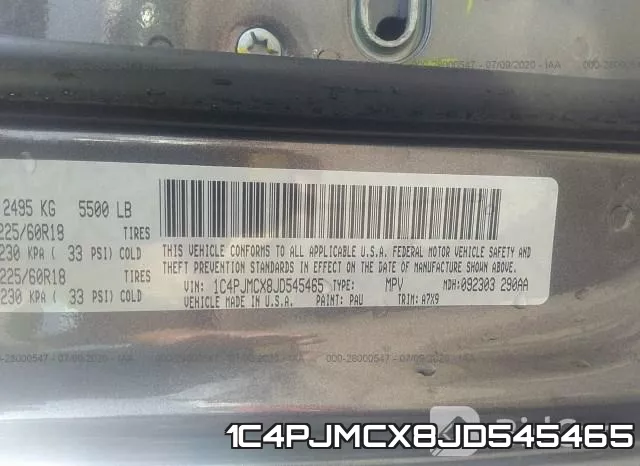 1C4PJMCX8JD545465 фото 10