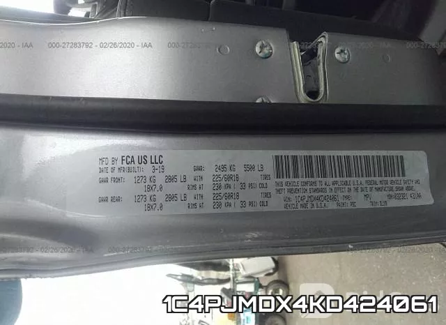 1C4PJMDX4KD424061 фото 10
