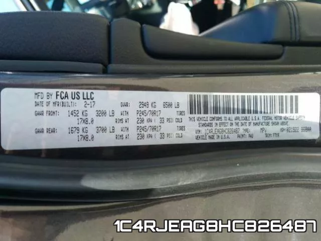 1C4RJEAG8HC826487 фото 2