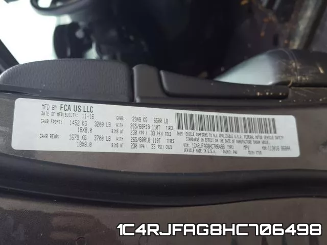 1C4RJFAG8HC706498 фото 2