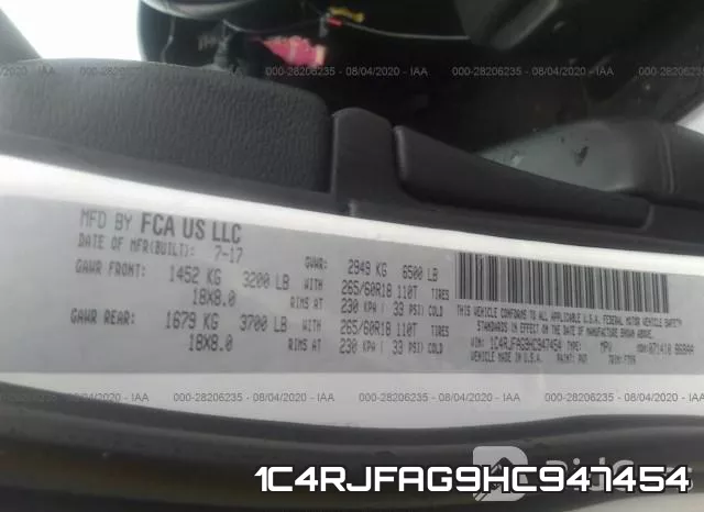 1C4RJFAG9HC947454 фото 10