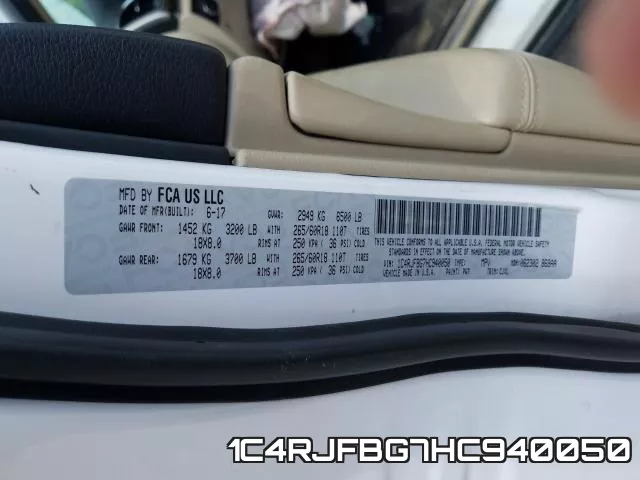 1C4RJFBG7HC940050 фото 2