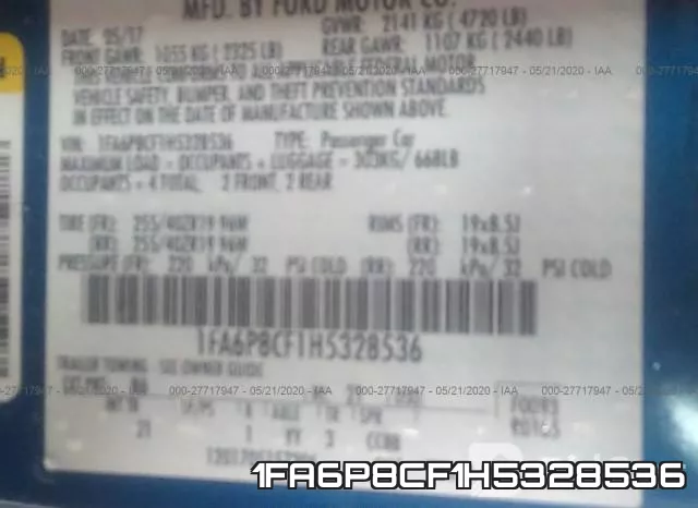 1FA6P8CF1H5328536 фото 10
