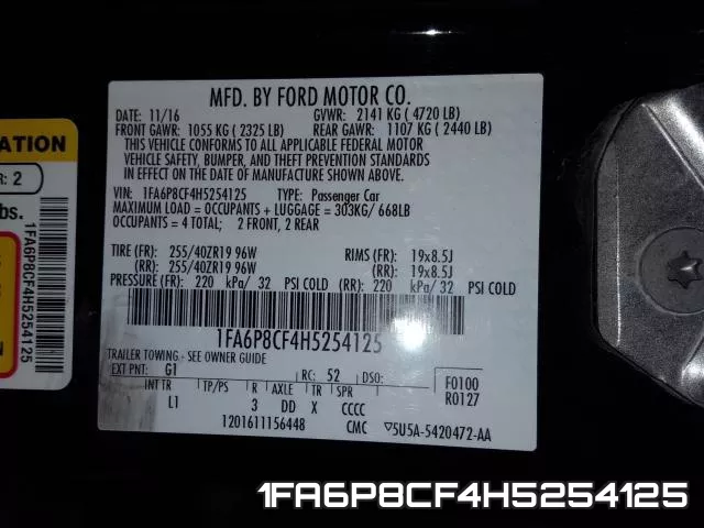 1FA6P8CF4H5254125 фото 2