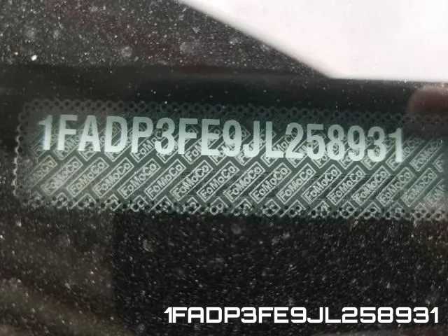 1FADP3FE9JL258931 фото 2
