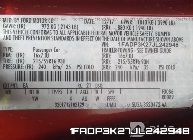 1FADP3K27JL242948 фото 10