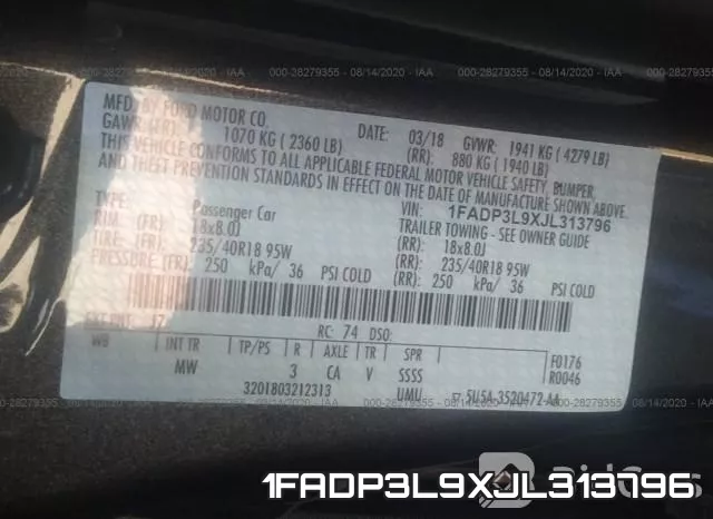 1FADP3L9XJL313796 фото 10