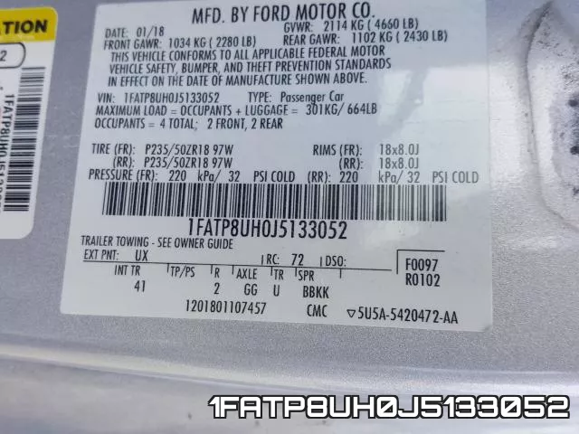 1FATP8UH0J5133052 фото 2