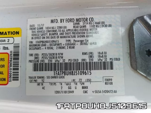1FATP8UH8J5109615 фото 2