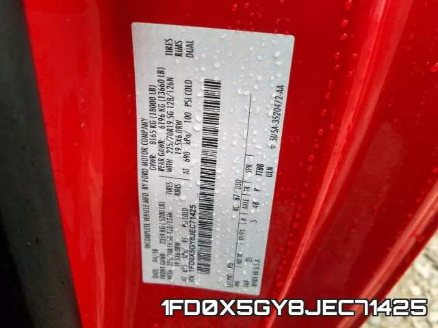 1FD0X5GY8JEC71425 фото 2