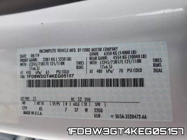 1FD8W3GT4KEG05157 фото 2
