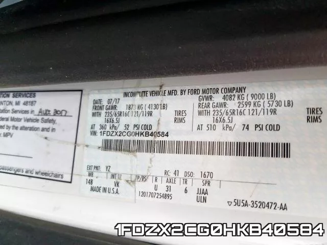 1FDZX2CG0HKB40584 фото 2