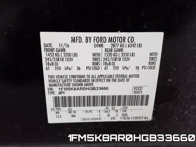 1FM5K8AR0HGB33660 фото 2