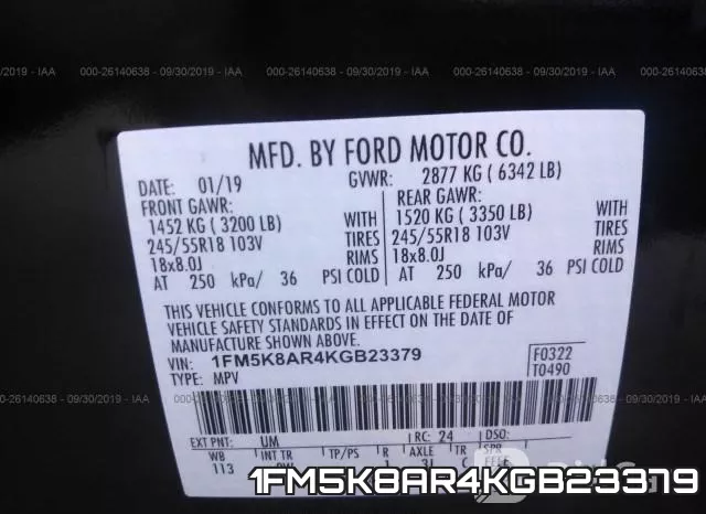 1FM5K8AR4KGB23379 фото 10