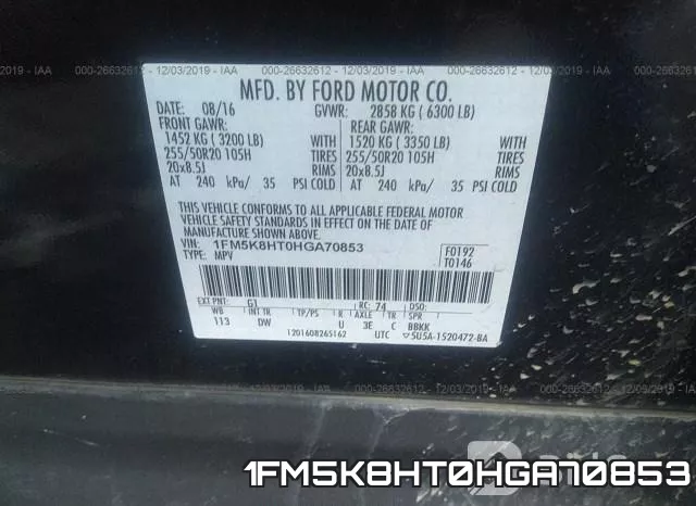 1FM5K8HT0HGA70853 фото 10