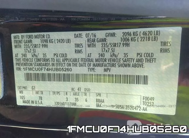 1FMCU0F74HUB05260 фото 10