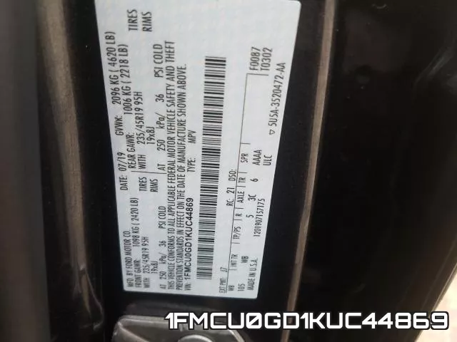 1FMCU0GD1KUC44869 фото 2